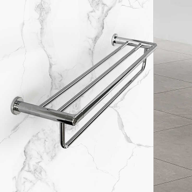 科勒双层浴巾架五金挂件珂美24寸多层毛巾架毛巾挂K-23569T-CP