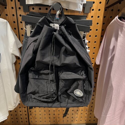 匡威Converse DRAWSTRING百搭简约锦纶黑色背包双肩包男女 UA5748