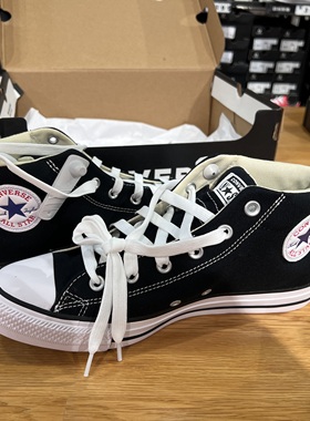 匡威系带allstar经典纯色百搭黑色休闲中帮帆布鞋男女 149545C