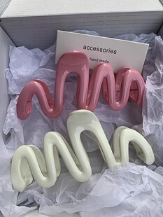 大号波浪发女后脑勺盘发抓夹头饰简约发夹子高级感鲨鱼夹发卡头饰