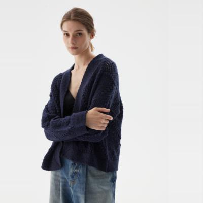 SoftSelf和煦之墨镂空针织衫