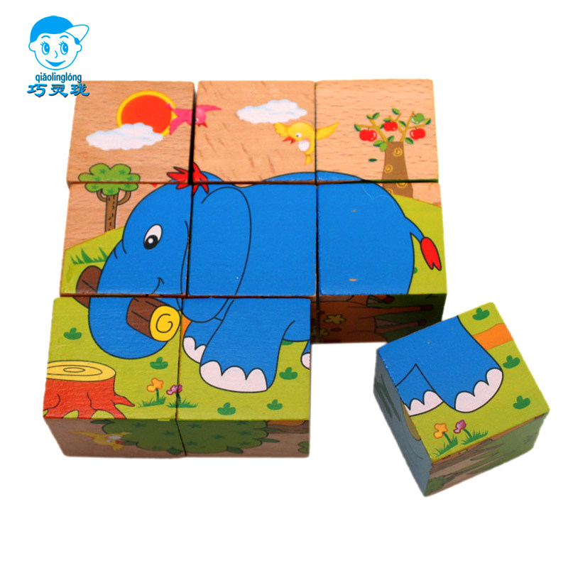 兒童幼兒園早教益智玩具木質立體拼圖積木16粒9粒六面畫3-4歲教具在類目 玩具/童車/益智/積木/模型, 串珠/拼圖/配對/拆裝/敲打玩具, 拼圖/拼板中 - 來自Buy2taobao.com提供專業的淘寶代購服務