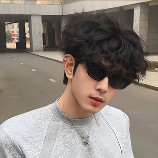 莱斯利卷假头男卷发日系少年感日常蓬松自然仿真羊毛卷男士全头套