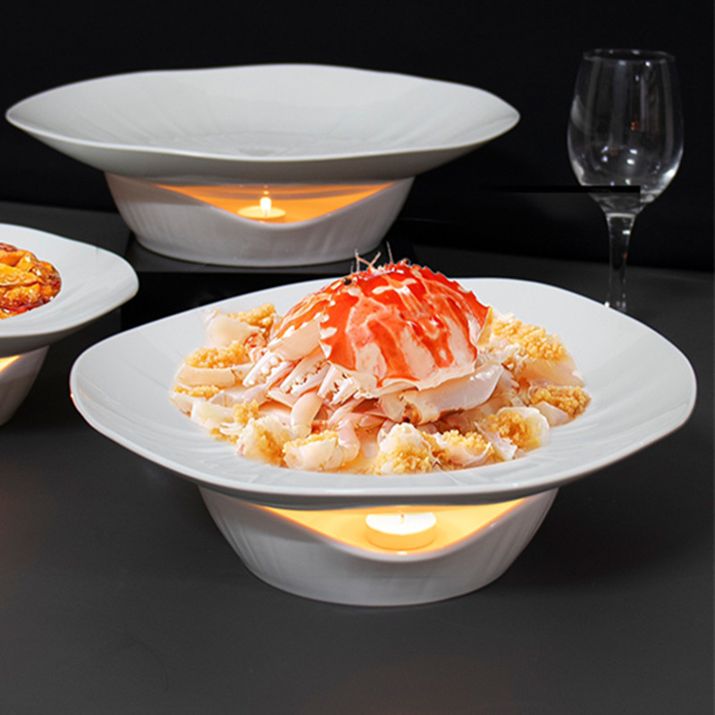 陶瓷保温明炉保温加热鱼头盘