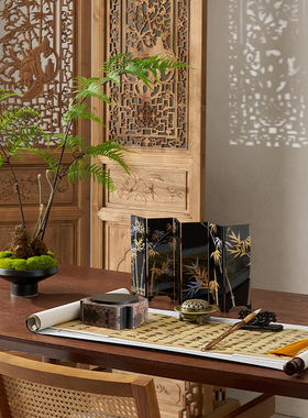 集设家居新中式禅意茶空间书房系列茶具套装茶室民宿洽谈室软装