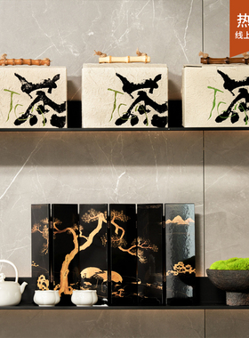 集设茶楼茶馆布置邸高家居茶道文化茶叶展示柜茶柜茶饼装饰摆件