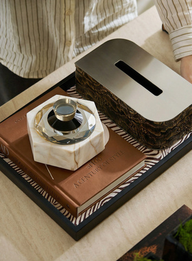 邸高中古客厅桌面托盘纸巾果盘