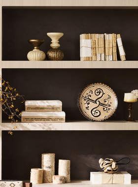 当代海派风格书柜装饰摆件高级感