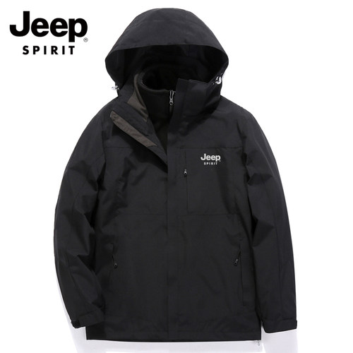 JEEP吉普冲锋衣三合一登山服外套