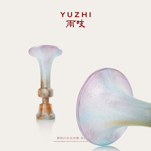 曲木瑶 雨吱 古法琉璃敞口花瓶小号插花摆件瓶插 静候下一批