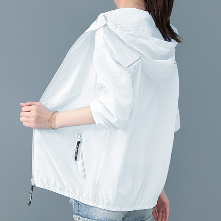 防晒衣女 防紫外线短款2025夏季新款薄款ins外套女宽松透气防晒服