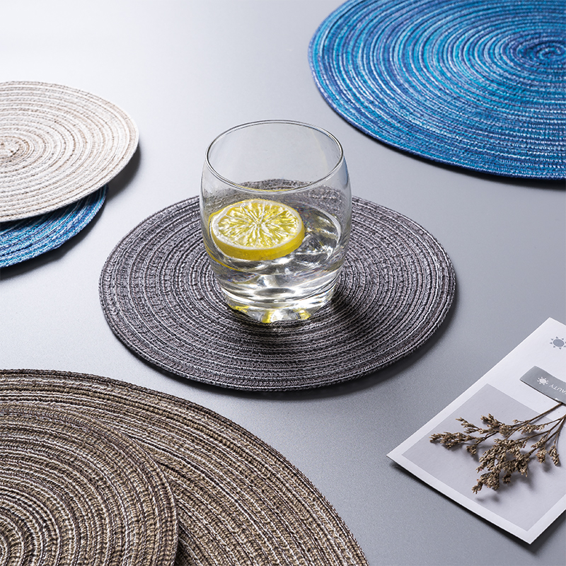 隔热防烫餐桌垫置朴手工编织