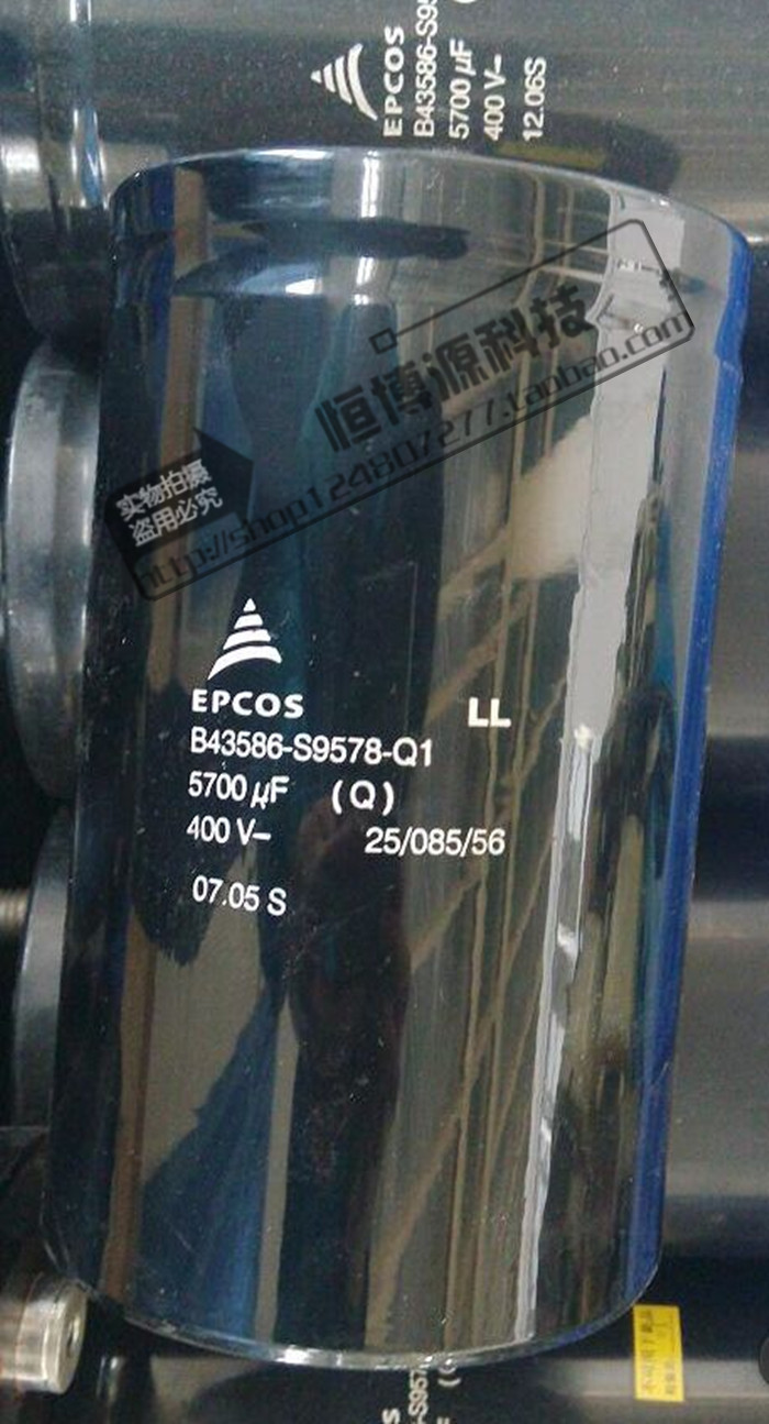 原装德国  西门子 EPCOS 艾普科斯B43564-S9578-M1/M2 施耐德ABB变频器37kw专用电解电容   400v5700uf ；直径：90*高度145 / 直径：77*高度：105（mm）。