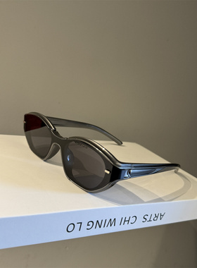 连体片眼镜猫眼小框太阳眼镜