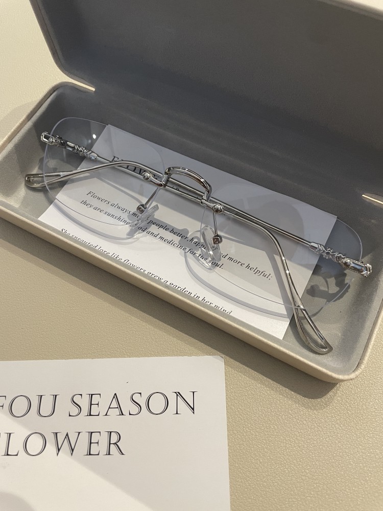 thumbnail for European and American plain makeup, men's temperament, abstinence, glasses, high coldness, business borderless, anti-ultraviolet rays, myopia frames, women