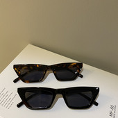 欧美复古长方形蹦迪墨镜Jennie同款 太阳镜女酷黑猫眼辣妹眼镜潮男
