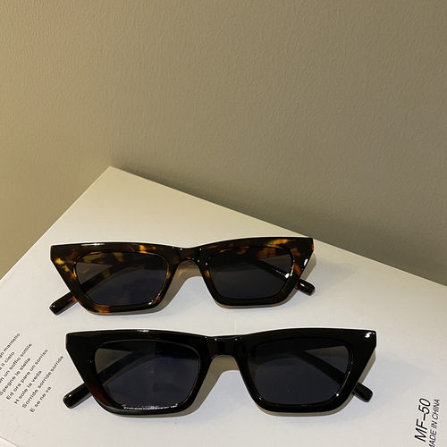 欧美复古长方形墨镜猫眼