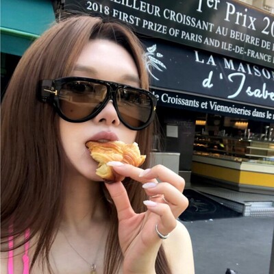 高级网感墨镜女飞行员式茶色