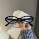 欧美风椭圆形小框眼镜女潮千禧辣妹ins高级感黑框平光镜素颜神器