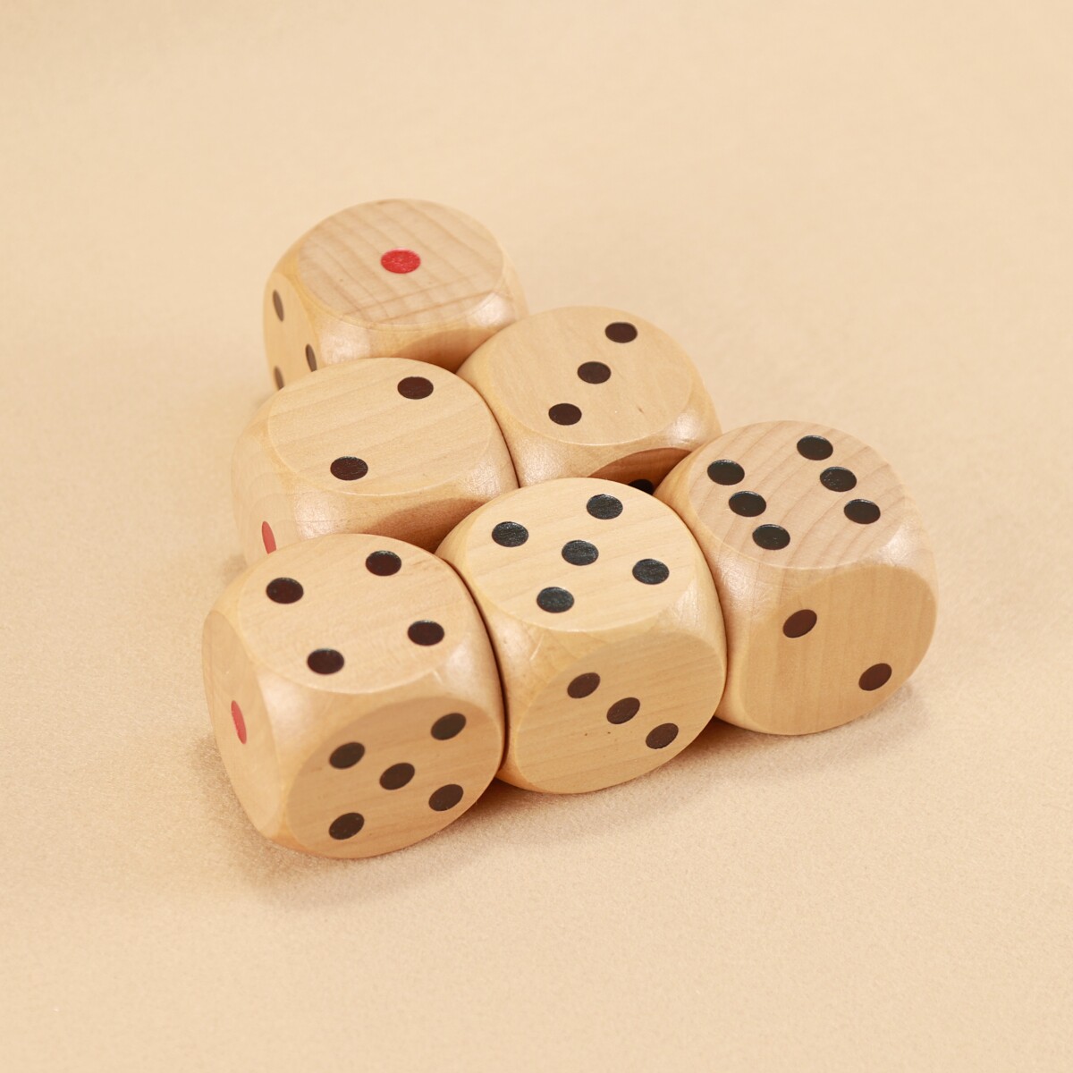 5CM木质数字骰子大号色子玩具筛子大骰子实心活动道具抽奖超大码