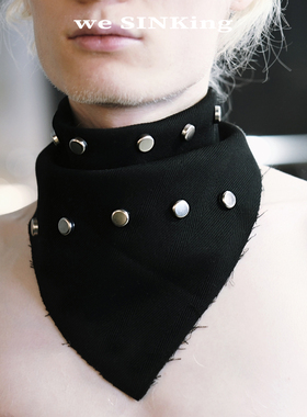 沉没SINKing 2026 由 Twill Studded Neckwear 铆钉 碎边三角领巾