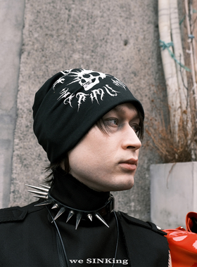 沉没SINKing *RP 复古冷帽 舒适不勒头 骷髅印花【黑/灰】SPB01