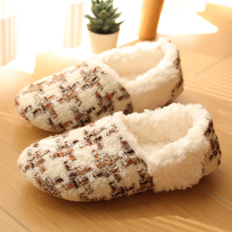 时尚孕妇棉拖鞋保暖加绒包跟室内