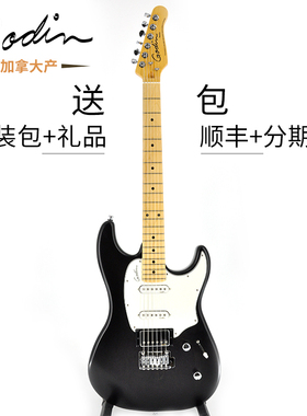 Godin Session MN Black Burst SG 黑色电吉他 加拿大产 枫木指板