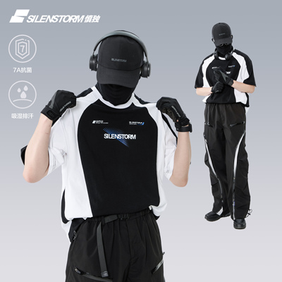 SILENSTORM拼接户外赛车骑行短袖