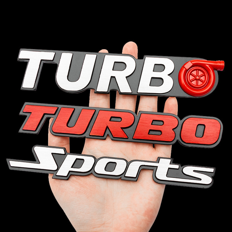 新款汽车个性金属涡轮增压车标改装运动turbo标 Sports车身贴尾标