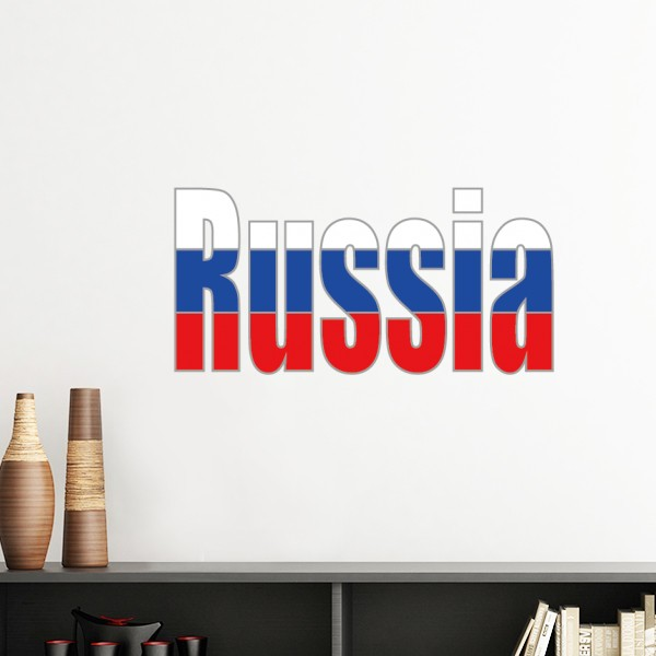 俄罗斯国旗英文名墙贴壁纸房间贴花
