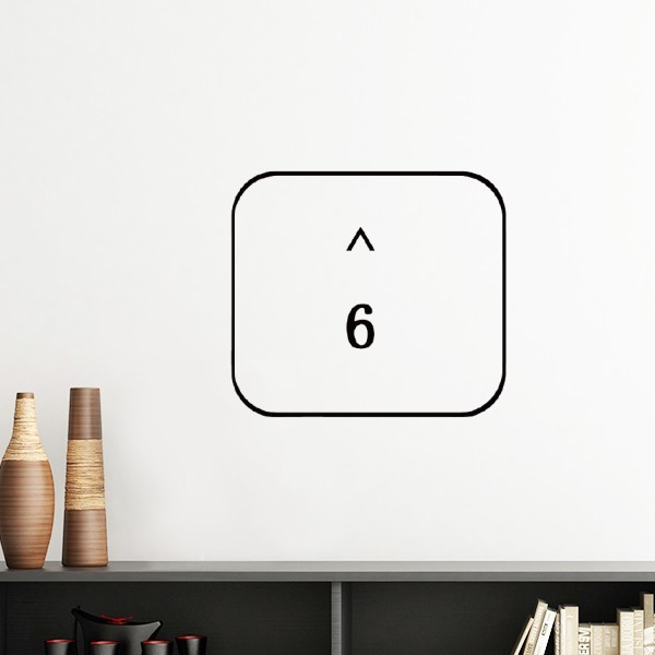 键盘符号数字6墙贴壁纸房间贴花