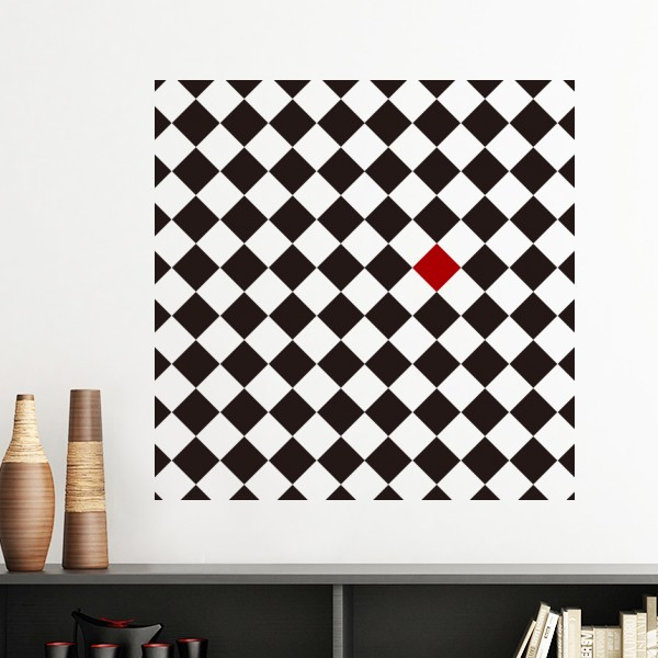 菱形线条艺术纹理插画图案墙贴壁纸房间贴花