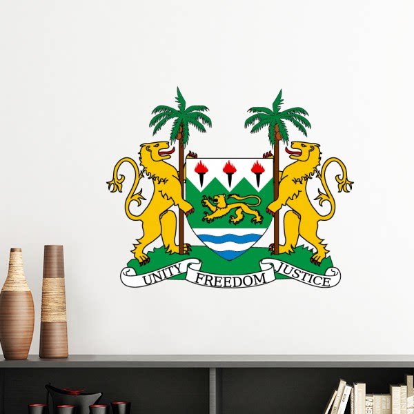 塞拉利昂非洲国徽墙贴壁纸房间贴花