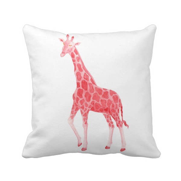自然保护联盟濒危动物长颈鹿方形抱枕靠枕沙发靠垫双面含芯礼物