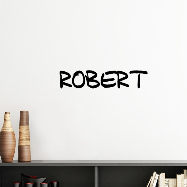 手写英文名个性私人订制robert墙贴壁纸房间贴花