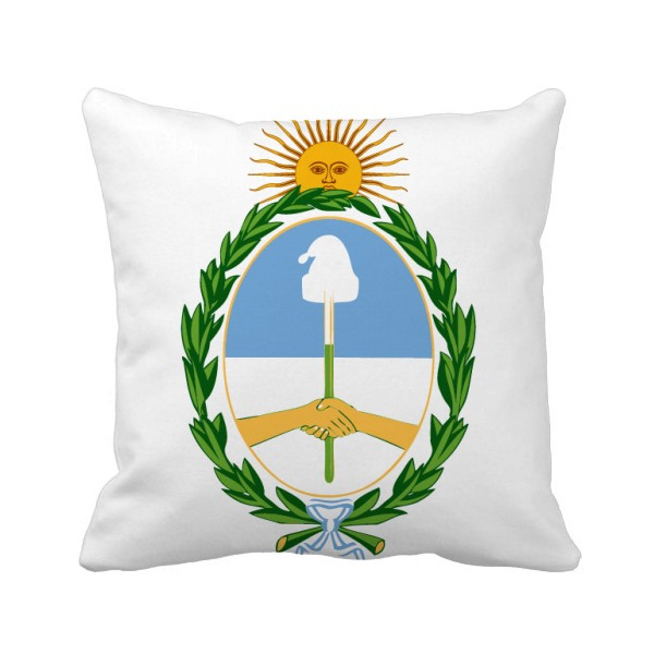 布宜诺斯艾利斯阿根廷国徽方形抱枕靠枕沙发靠垫双面含芯礼物