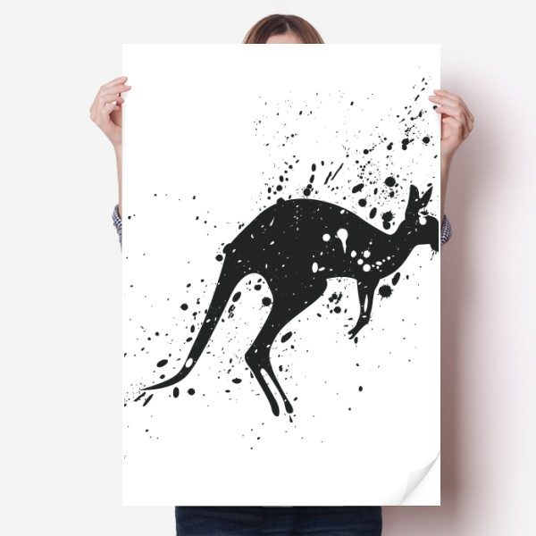 澳大利亚考拉剪纸图样海报贴纸80x55cm墙贴纸卧室家居装饰