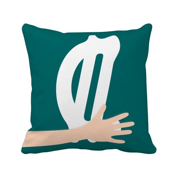 经典哥斯达黎加货币符号科朗手方形抱枕靠枕沙发靠垫双面含芯礼物