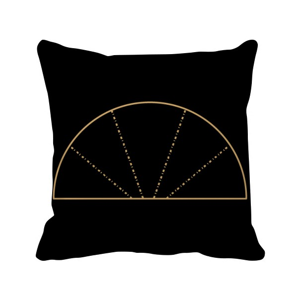 扇形图腾组合纹样方形抱枕靠枕沙发靠垫双面含芯礼物