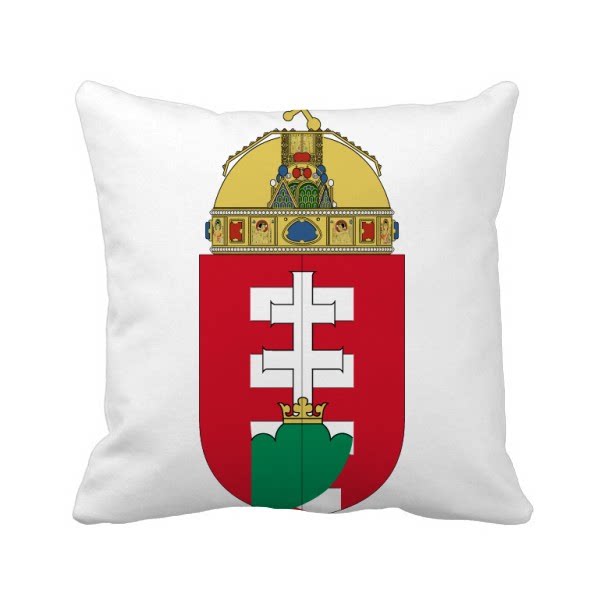 匈牙利欧洲国徽方形抱枕靠枕沙发靠垫双面含芯礼物