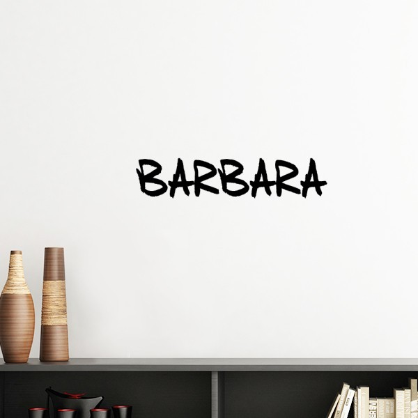 手写英文名个性私人订制barbara墙贴壁纸房间贴花