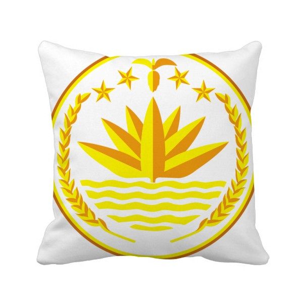 孟加拉达卡国徽方形抱枕靠枕沙发靠垫双面含芯礼物