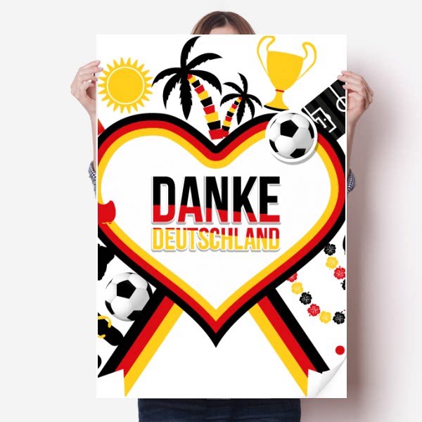 德国足球标志衣物文化图案海报贴纸80x55cm墙贴纸卧室家居装饰