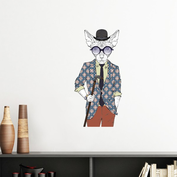 可爱水彩小狗图案插画墙贴壁纸房间贴花