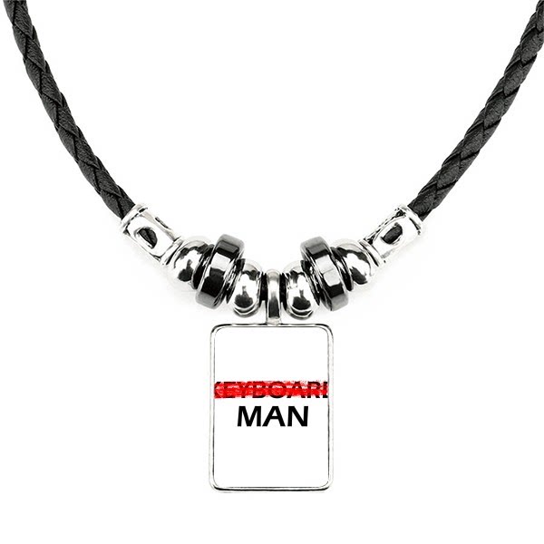 标语不要做一名键盘侠手工皮绳项链吊坠饰品