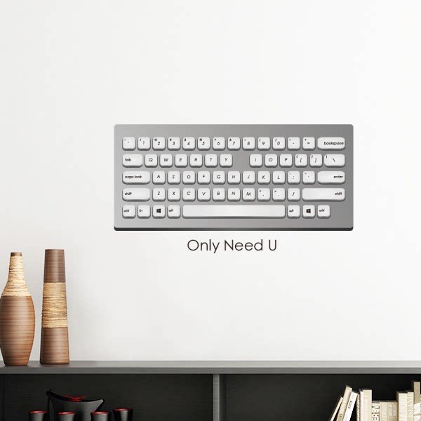 程序员键盘标志只需要你墙贴壁纸房间贴花