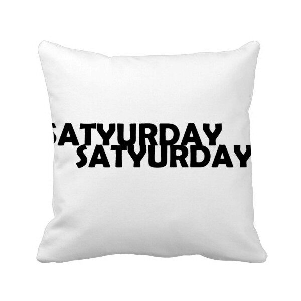 周末假日真好星期六风格文字方形抱枕靠枕沙发靠垫双面含芯礼物