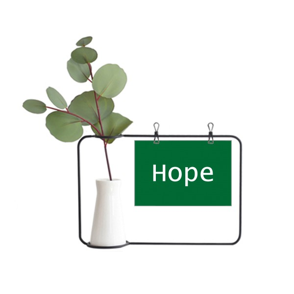 希望hope英文励志词语金属相框陶瓷花瓶装饰