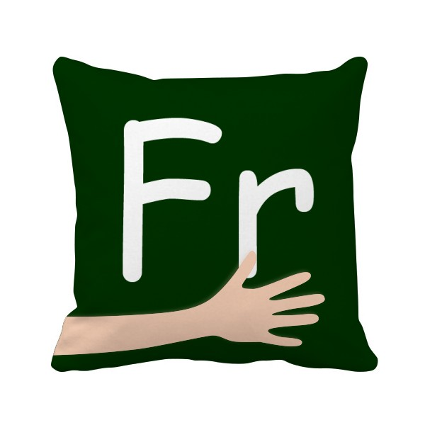 经典法国货币符号法郎手方形抱枕靠枕沙发靠垫双面含芯礼物